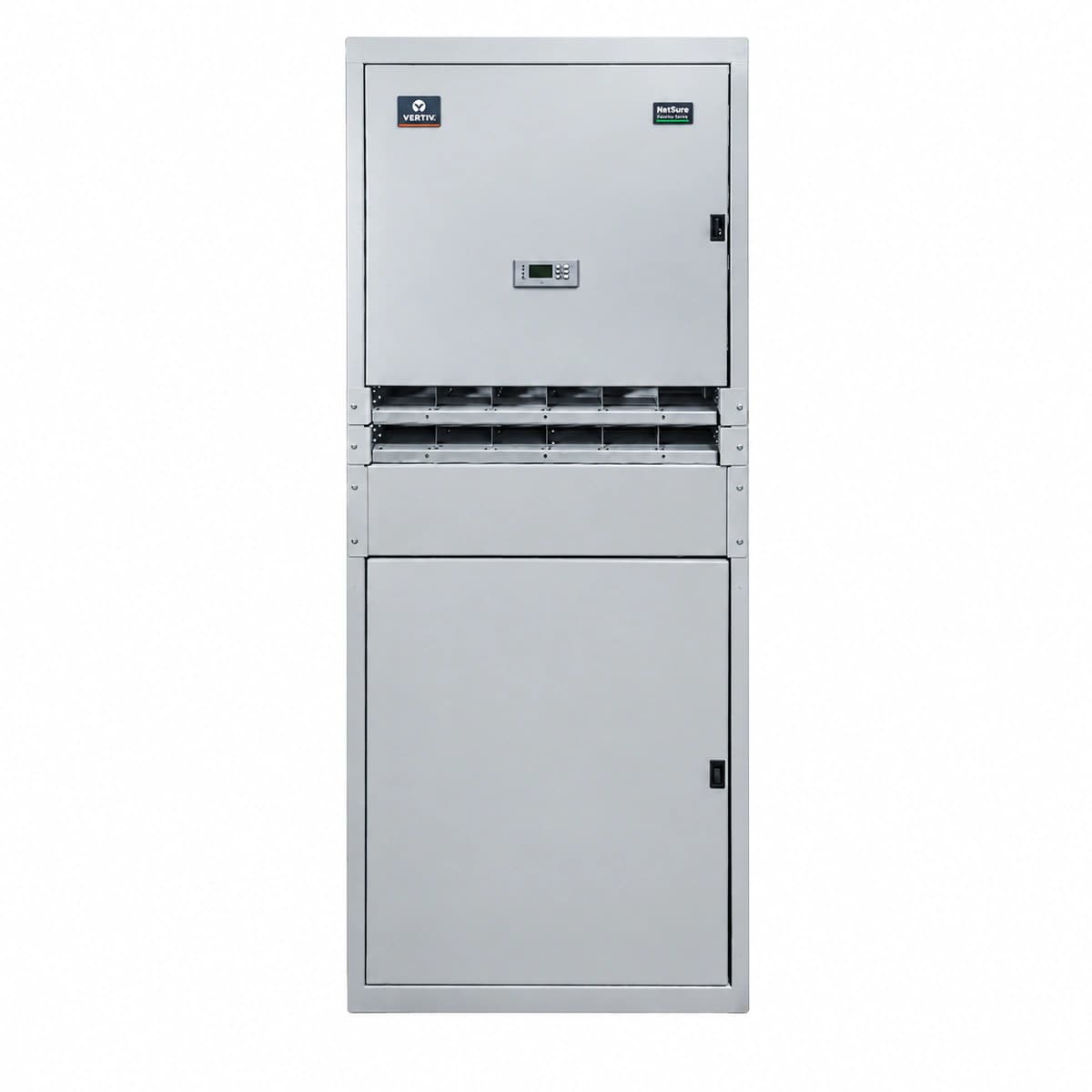 [维谛] Vertiv NetSure 731 CC2 室内机柜式直流通信电源系统 (-48V 600A/900A 高密局站核心机柜) - 官方正面实拍主视图