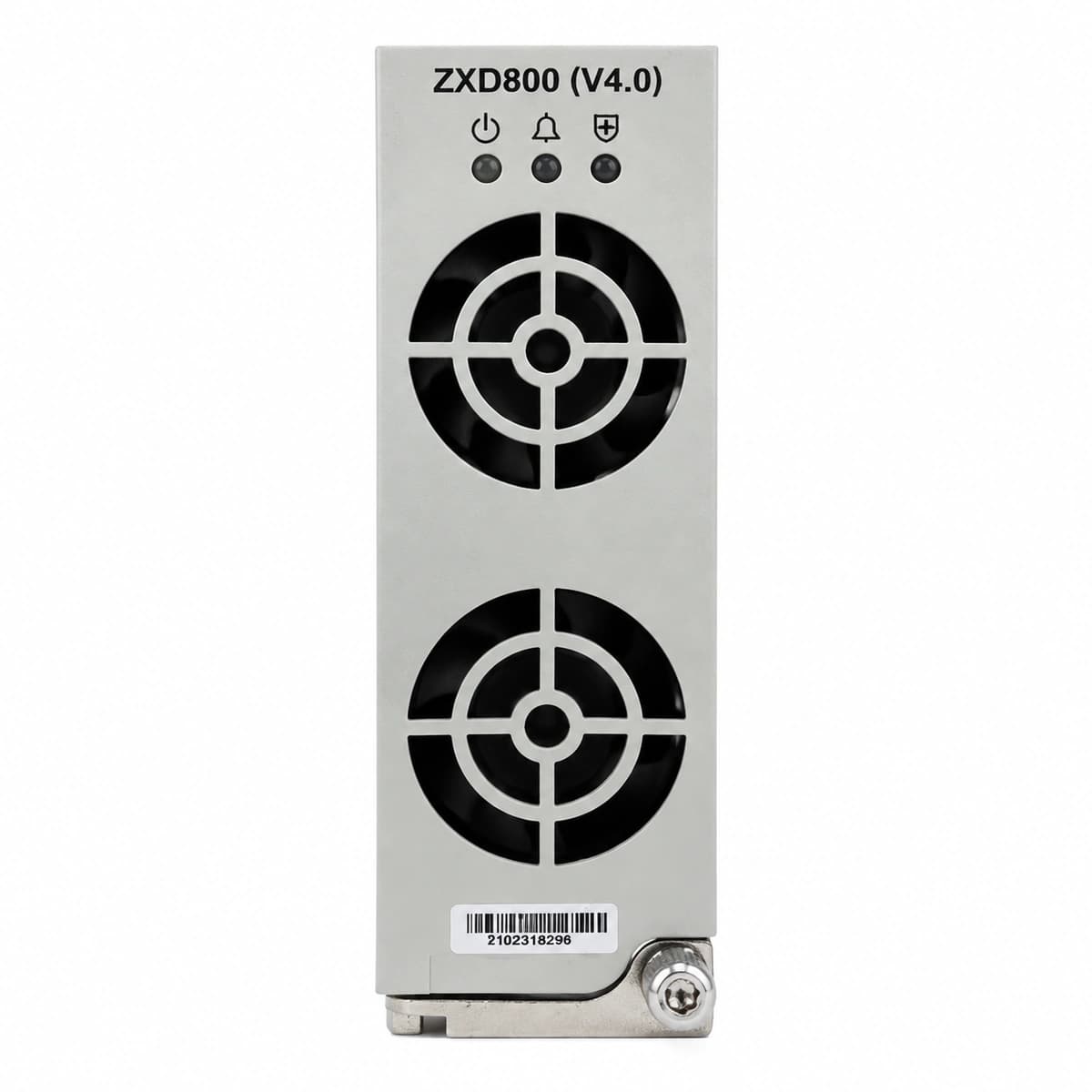 Módulo rectificador de telecomunicaciones de alta frecuencia ZTE ZXD800 (V4.0) (Módulo de 48V 15A 800W para sitios distribuidos) - Vista frontal oficial