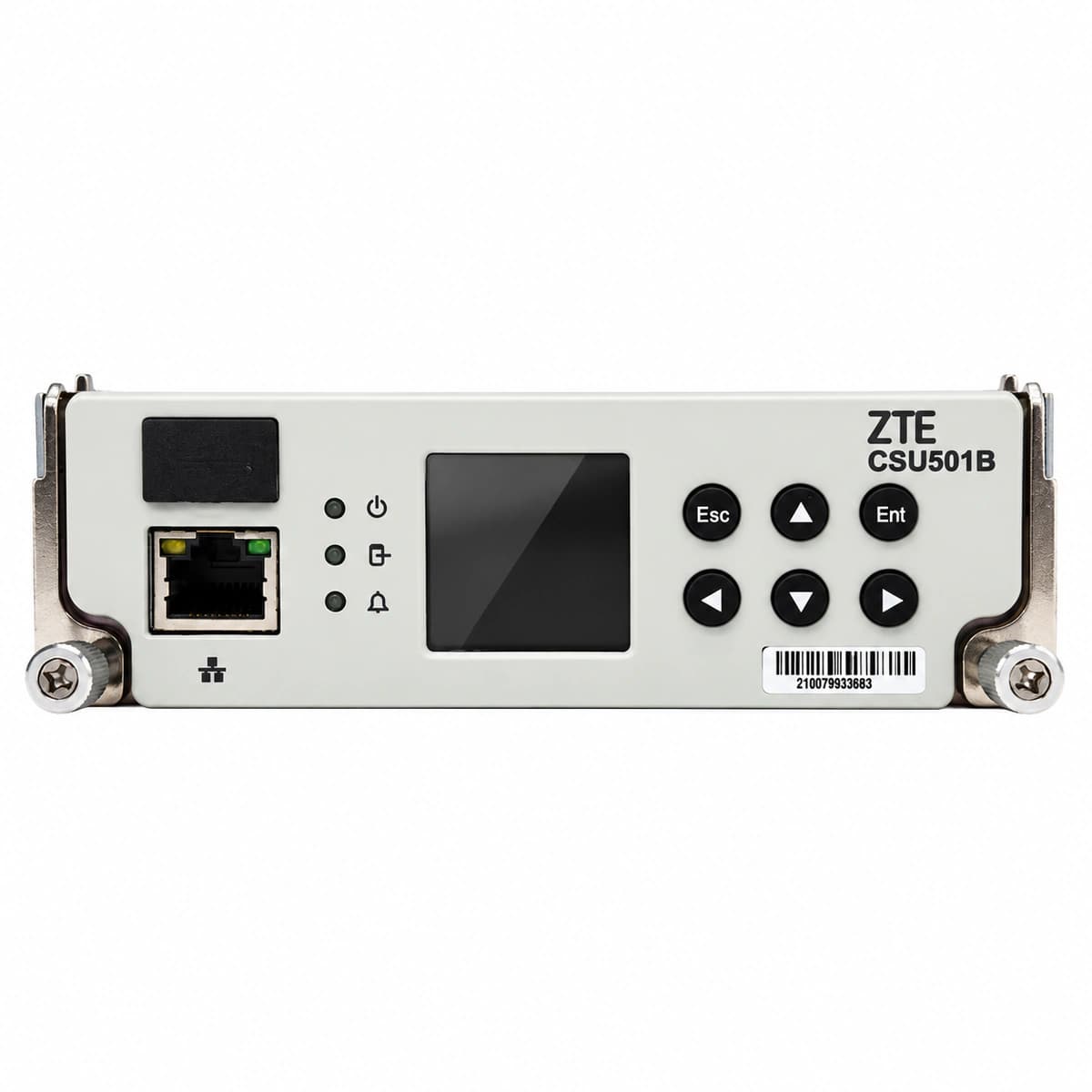 Módulo de unidad de supervisión central ZTE CSU500B (cerebro de energía telecom con pantalla LCD de alto contraste) - Vista frontal oficial