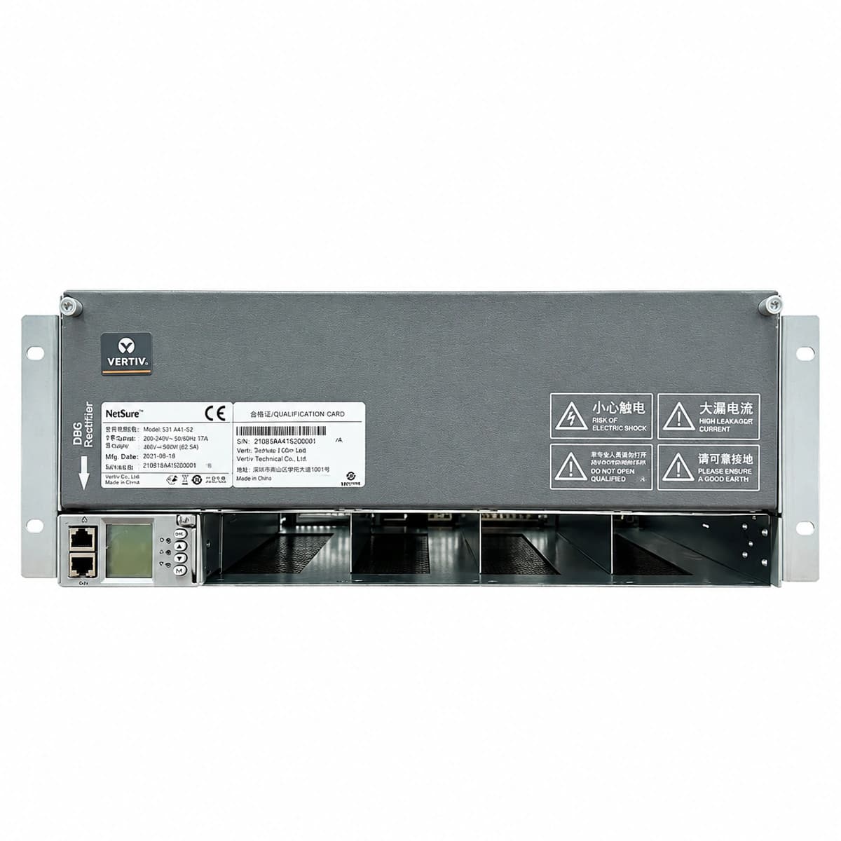 Vertiv NetSure 531 A41-S2 5U Embedded Telecom Power System 120A (-48V DC) Official Studio Photo 3