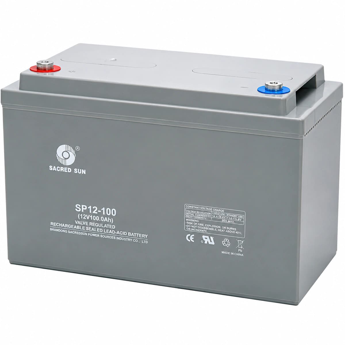 HEFENGQI Sacred Sun 12V 100Ah Official Clean White Photo View 1