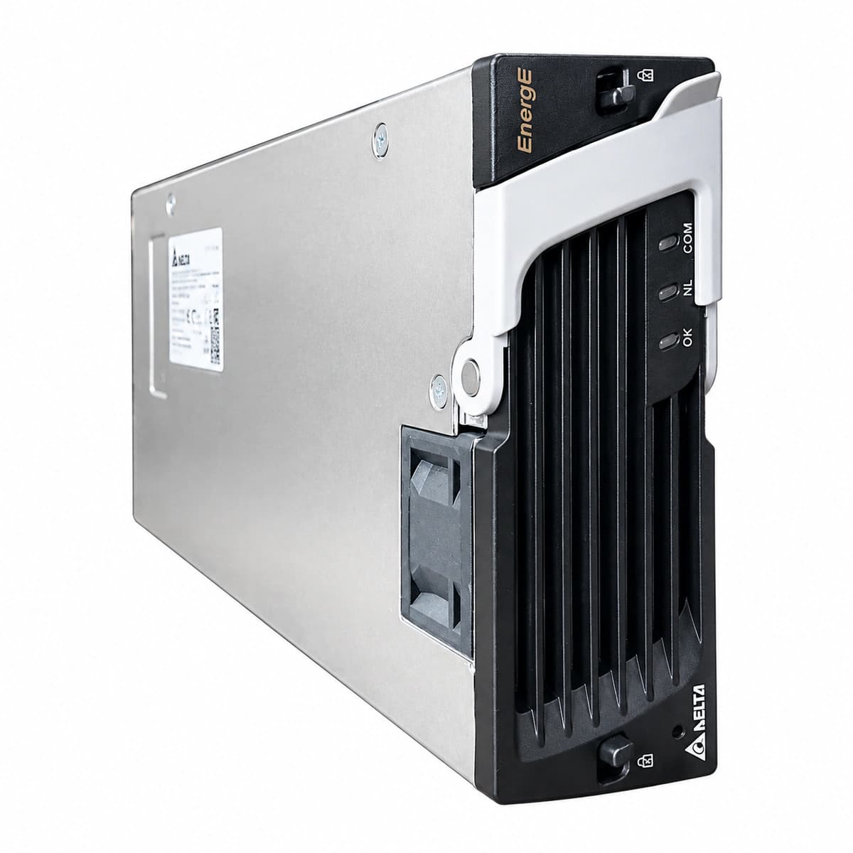 Module redresseur télécom Delta ESR-48/56CN (48V 56A 3200W résistant aux hautes températures) - Vue isométrique à 45 degrés