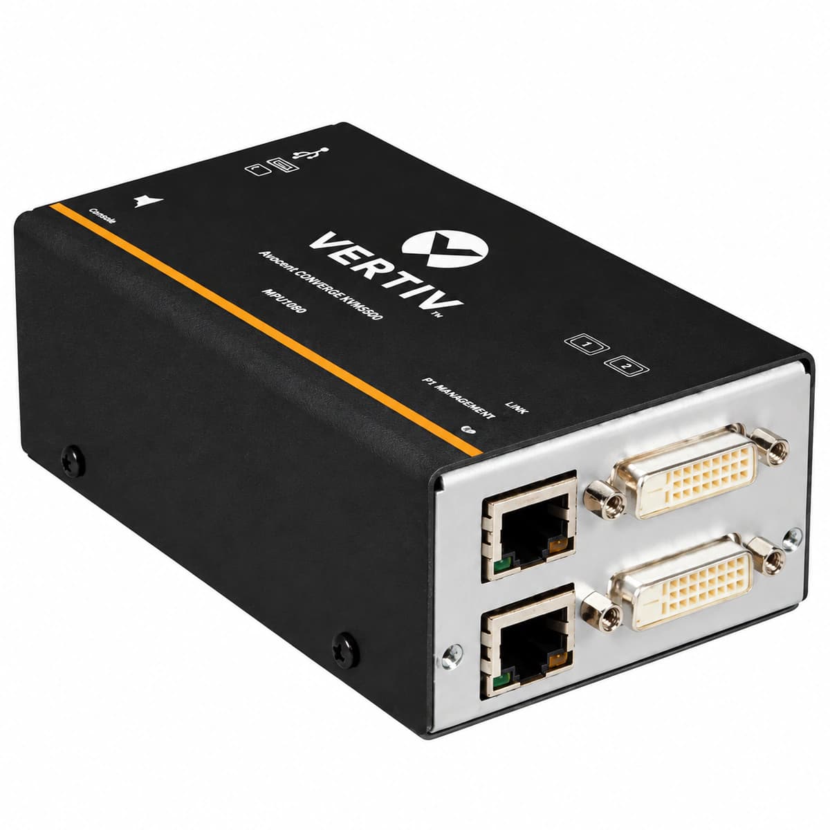 Kit d'extension KVM DVI double écran Vertiv Avocent LongView 4000 (Dual DVI Dual CatX Pixel-Perfect) - Vue de face officielle