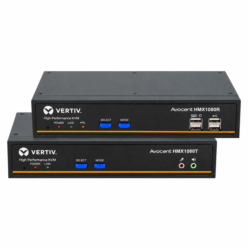 Vertiv Avocent HMX3080R High Performance IP Matrix KVM Receiver (DVI-D Dual RJ45 Dual SFP) - Official Front View