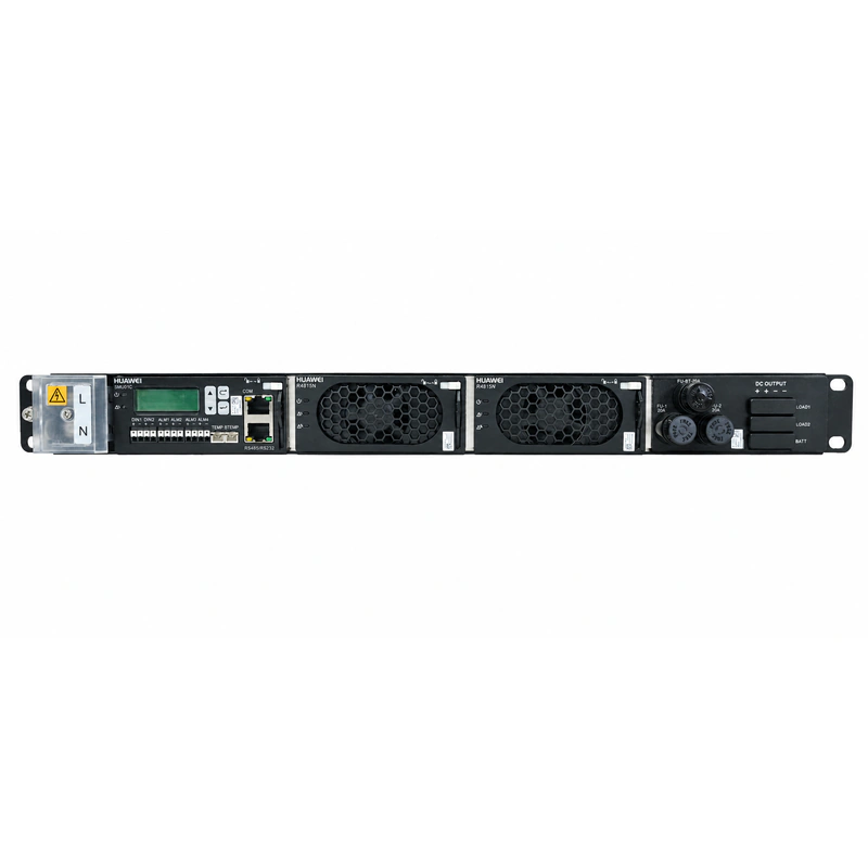 نظام طاقة اتصالات مدمج Huawei ETP4830-A1 بارتفاع 1U (تيار 30A بجهد -48V DC / فتحتان لمقومات R4815 / وحدة SMU01C)