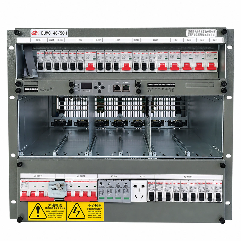 DPC 9U Eingebettetes Telecom-DC-Stromversorgungssystem mit hoher Kapazität (-48V 300A 6 Steckplätze)