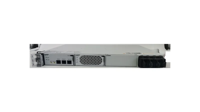 Official Huawei ETP48100-B1 1U embedded telecom DC power system product photography centered on pure white 16:9 canvas