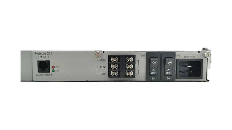 Vertiv NetSure 211 C12-S1 2U 120A embedded DC power system original factory photography centered on pure white canvas