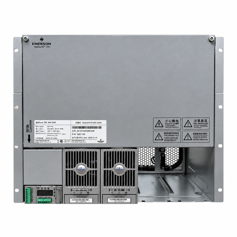 Vertiv NetSure 701 A41-S10 6U 19-Inch Rack-Mount 200A -48V DC Embedded Telecom Power System Official Studio Photo 1