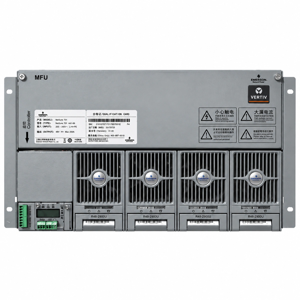 Vertiv NetSure 701 A41-S6 Official White Background Photo View 1