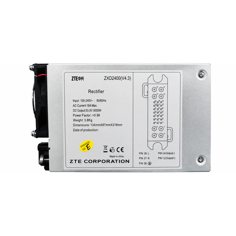 ZTE ZXD2400 (V4.3) Classic Telecom Switch-Mode Rectifier Module (-48V 50A 2400W) - Official Front View