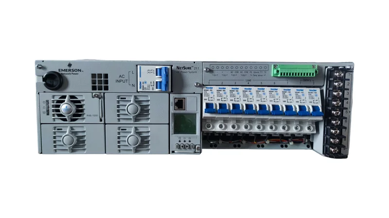 艾默生 Emerson NetSure 211 C46-S1 2U 80A 嵌入式通信电源系统官方原厂实拍居中特写白底图