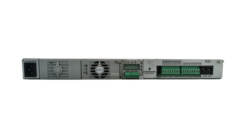 Vertiv NetSure 212 C23-S2 2U 120A embedded DC power system original factory photography centered on pure white canvas