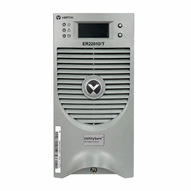 [维谛] Vertiv ER22010-T 电力高压直流开关整流模块 (220Vdc/10A 高效风冷电力操作电源) - 侧向45度立体透视特写
