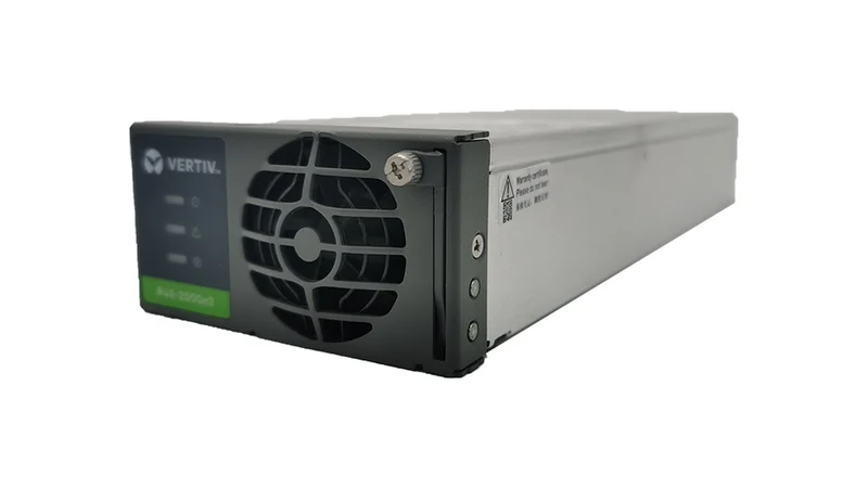 Vertiv R48-2000A3 telecom power rectifier module original factory photography centered on white background